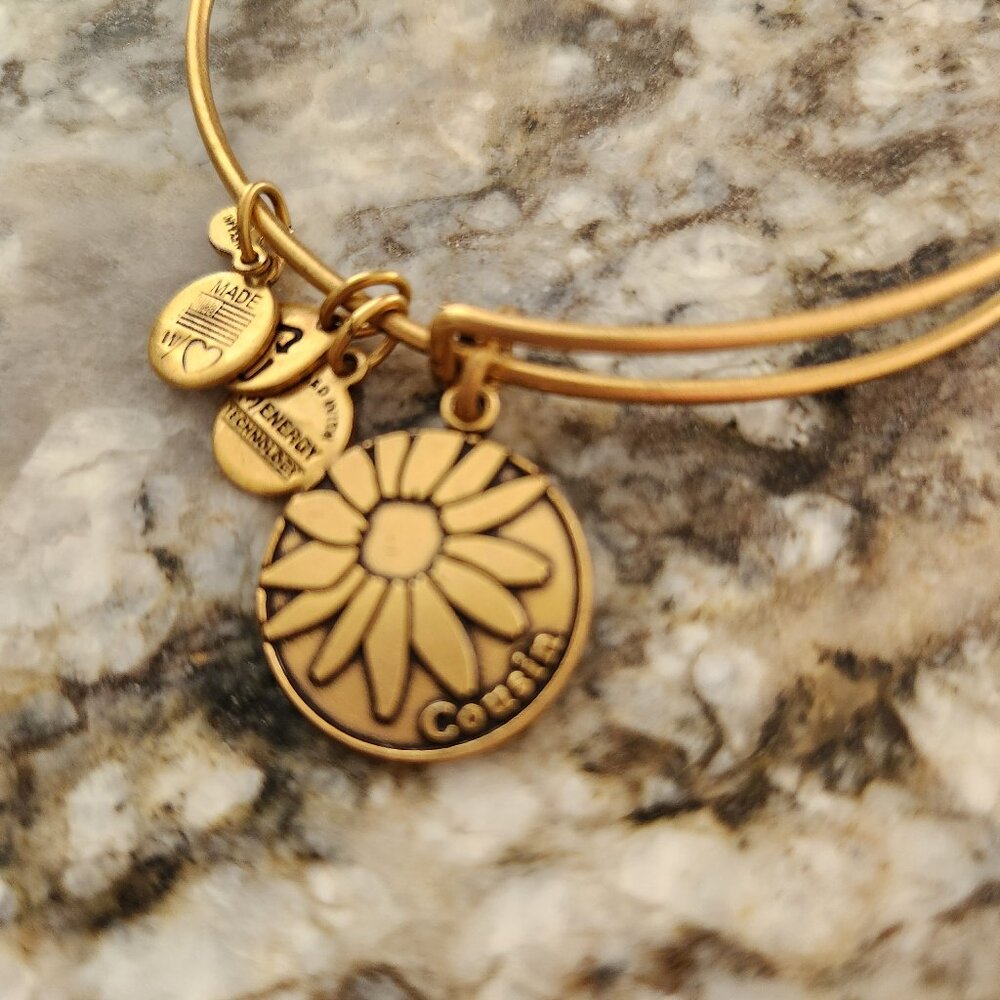Alex and Ani Bangle Bracelet 'Cousin' in Gold Finish‎